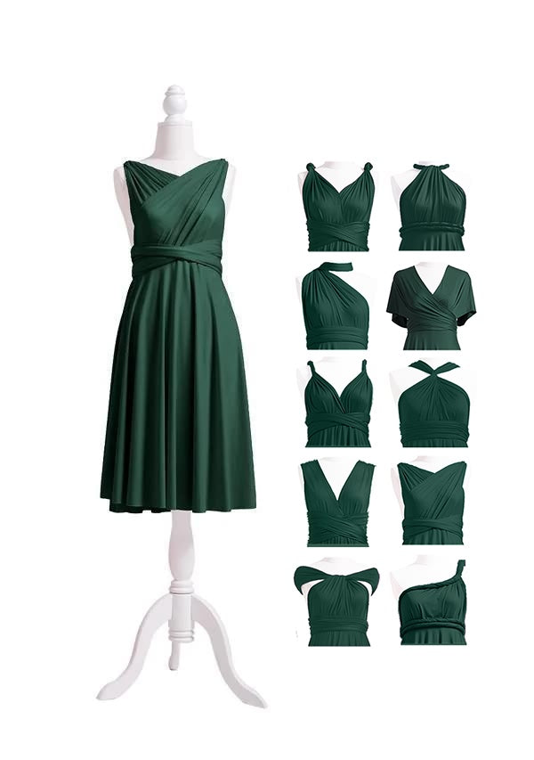 Dark Green Multiway Infinity Dress