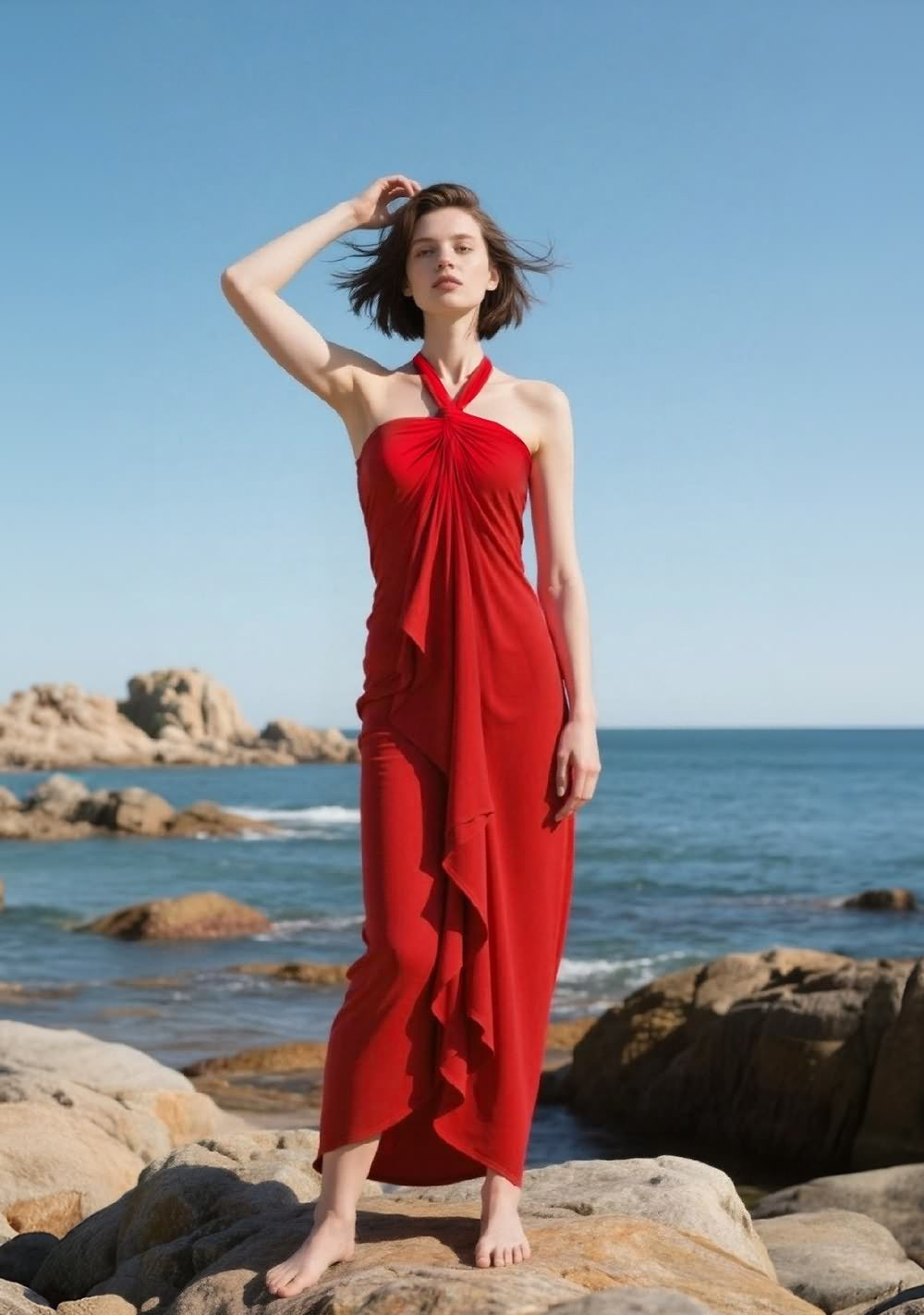Red Infinity Beach Dress