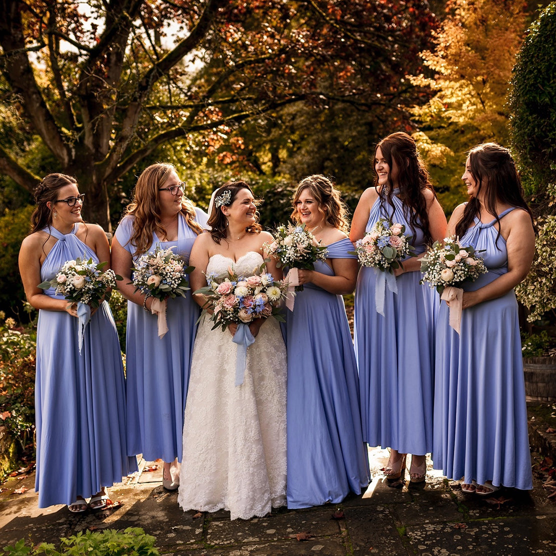 Dusty Blue Infinity Bridesmaid Dress