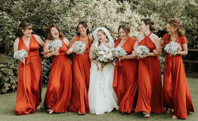 Burnt Orange Infinity Dress