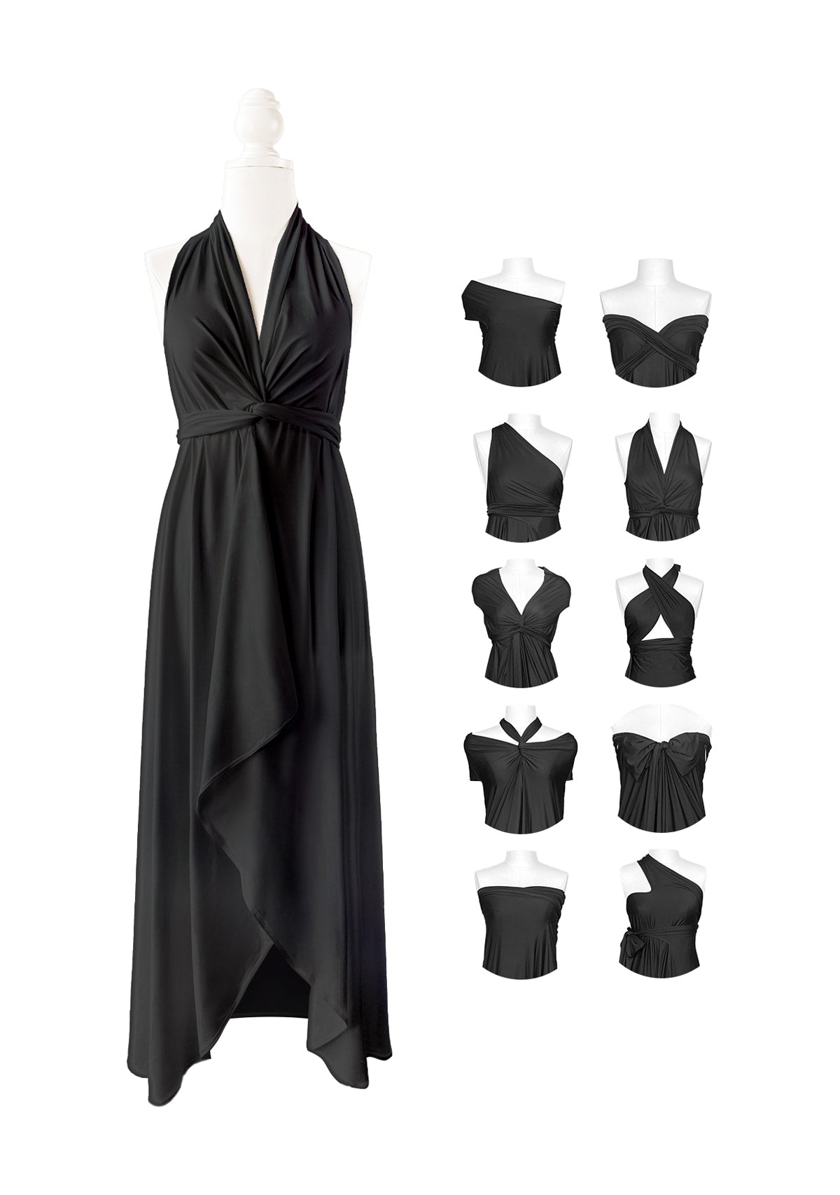 SandSea™ Black Infinity Beach Dress