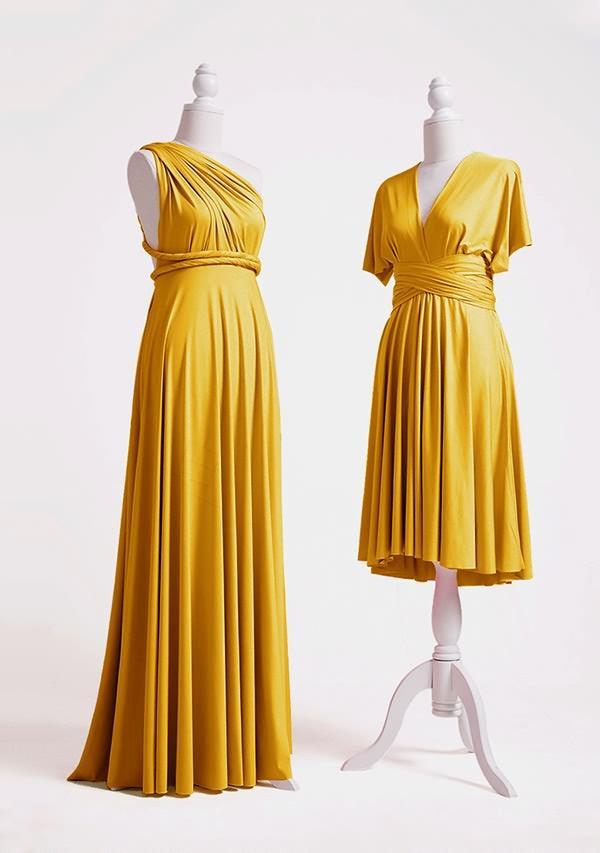 Mustard Yellow Multiway Infinity Dress