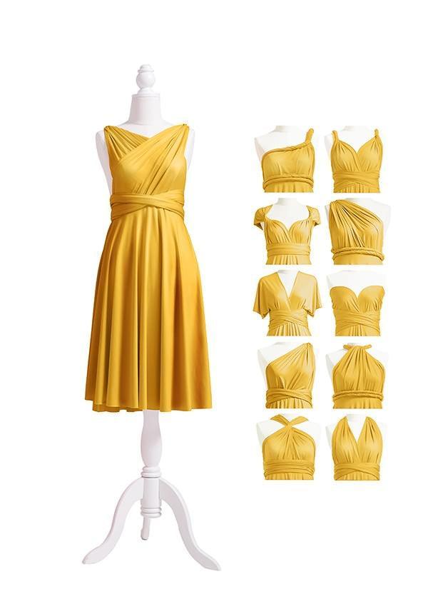 Mustard Yellow Midi Multiway Infinity Dress