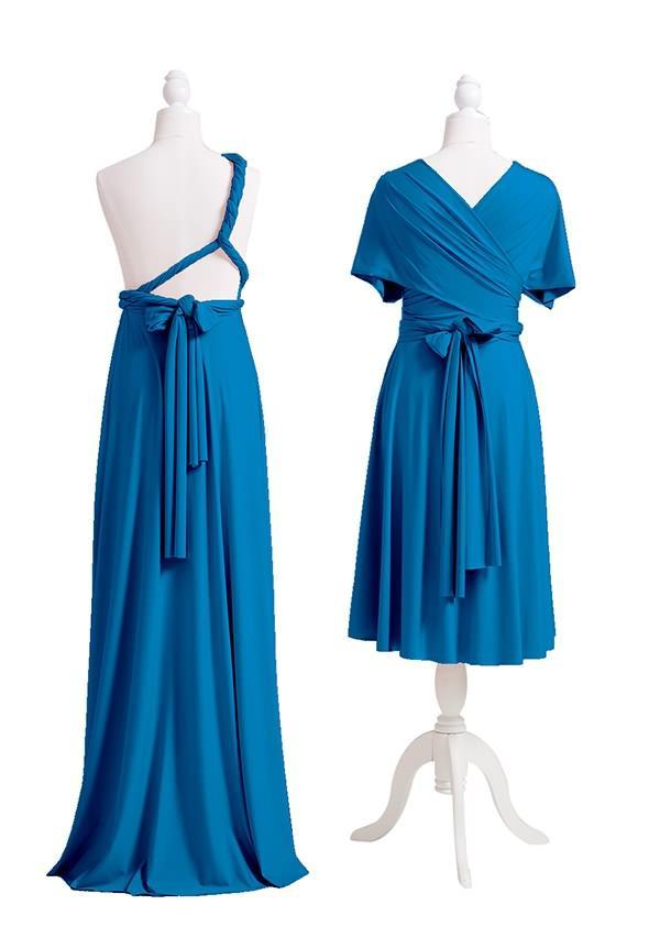 Peacock Blue Multiway Infinity Dress